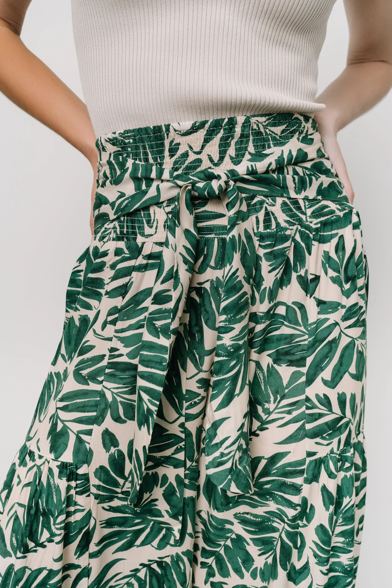 Monterey Pants | Green Print - Meetpaco