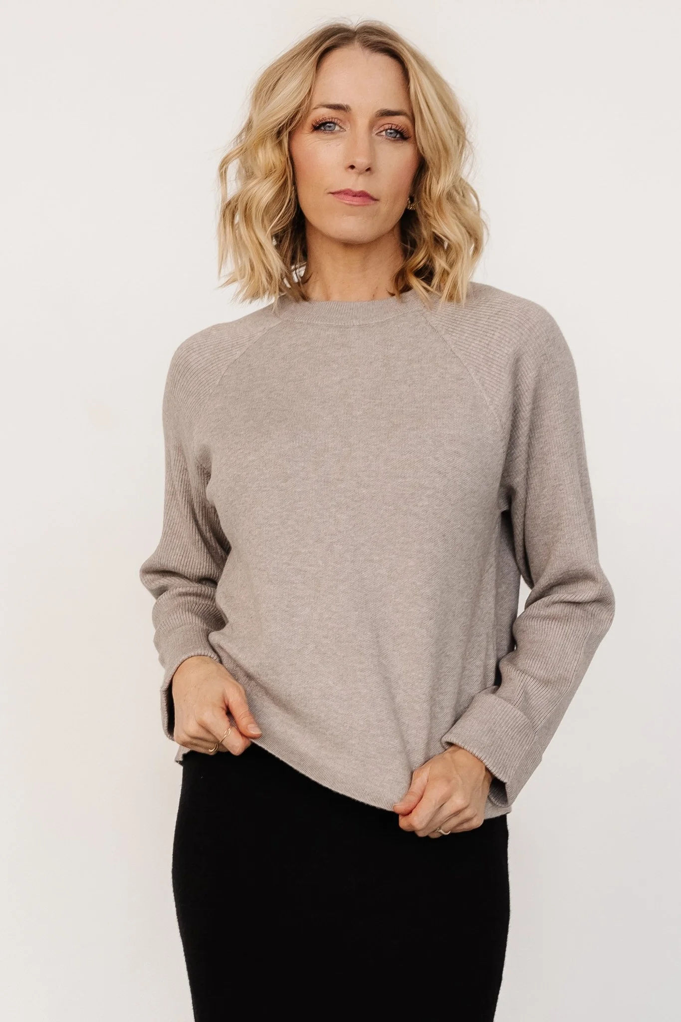 Helena Knit Sweater | Stone - Meetpaco