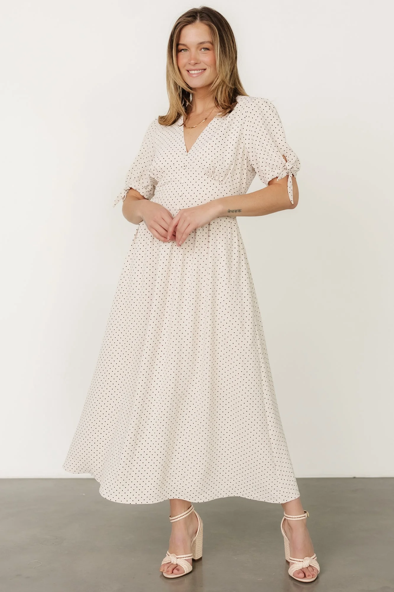 Millar Midi Dress | Natural + Black - Meetpaco