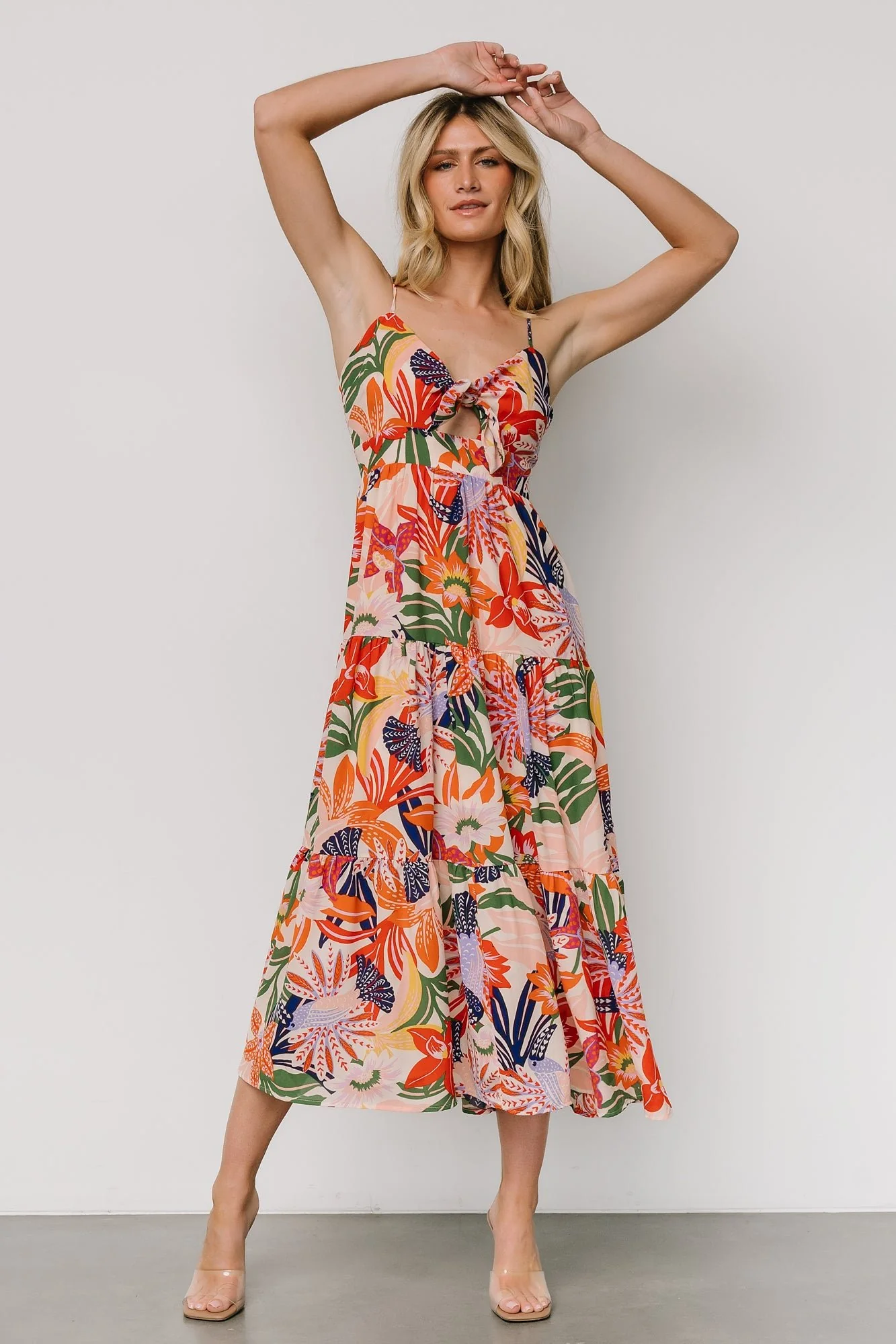 Jaide Midi Dress | Multi Print - Meetpaco