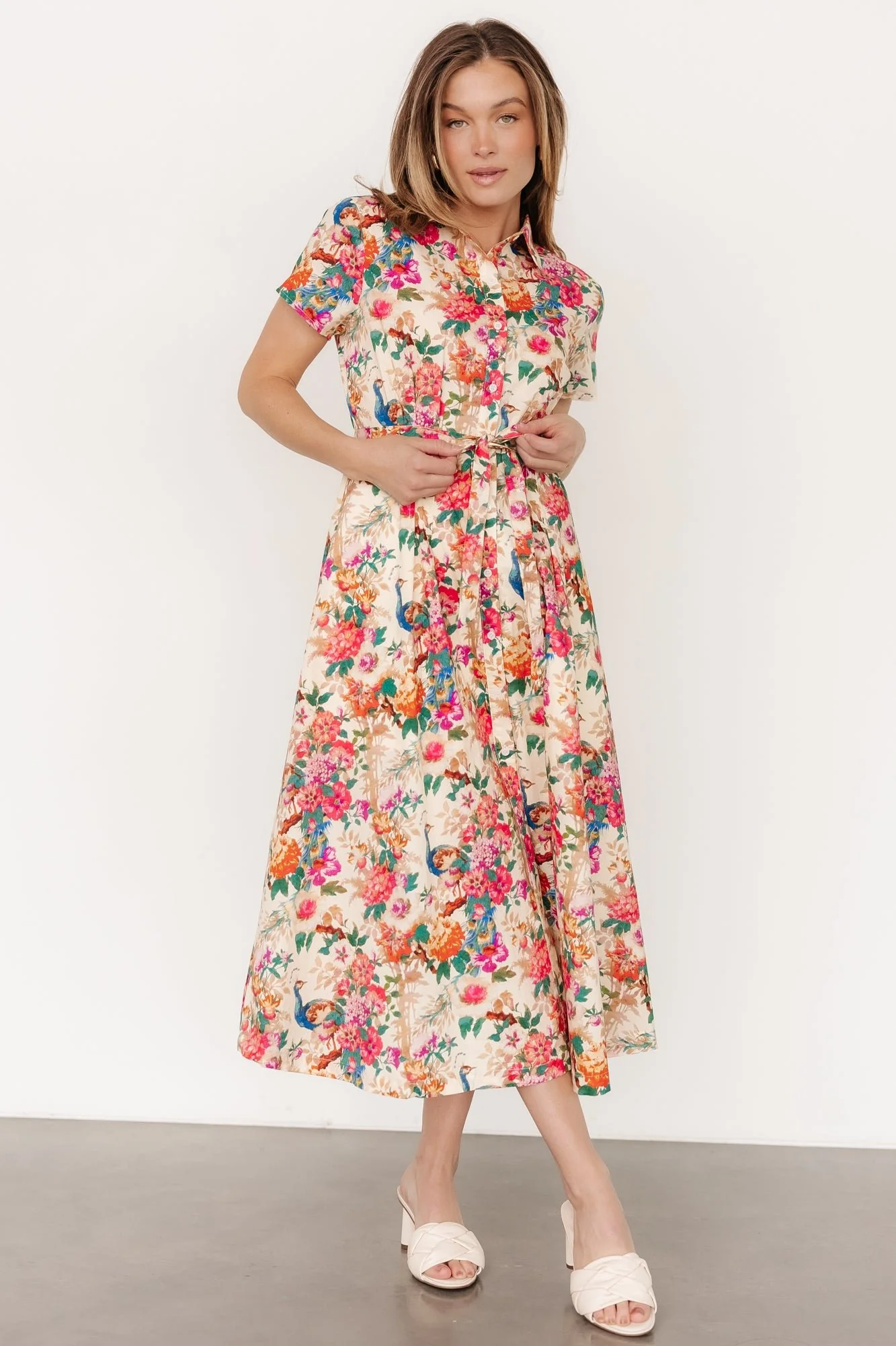 Melia Midi Dress | Multi Print - Meetpaco