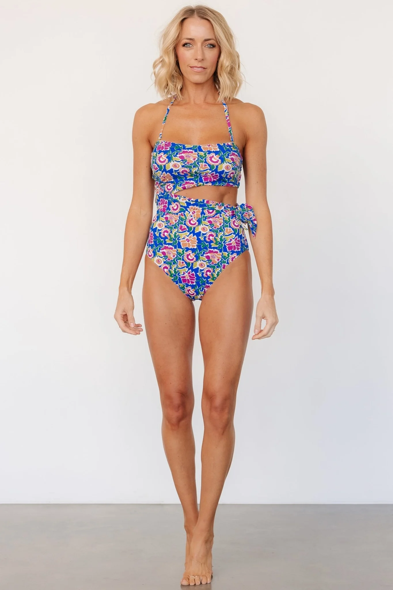 Trieste One Piece | Blue + Multi Floral - Meetpaco