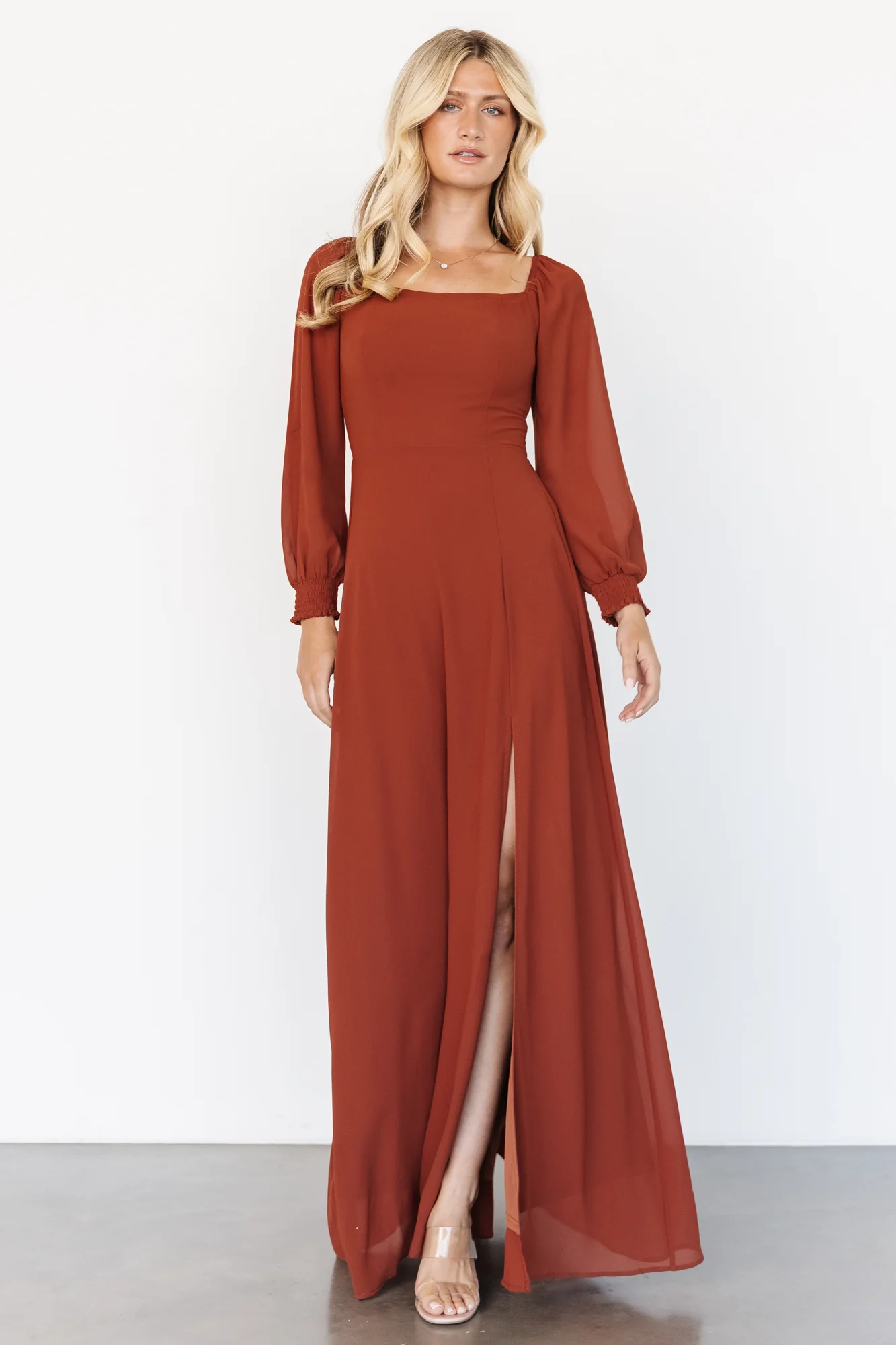 Giselle Maxi Dress | Rust - Meetpaco
