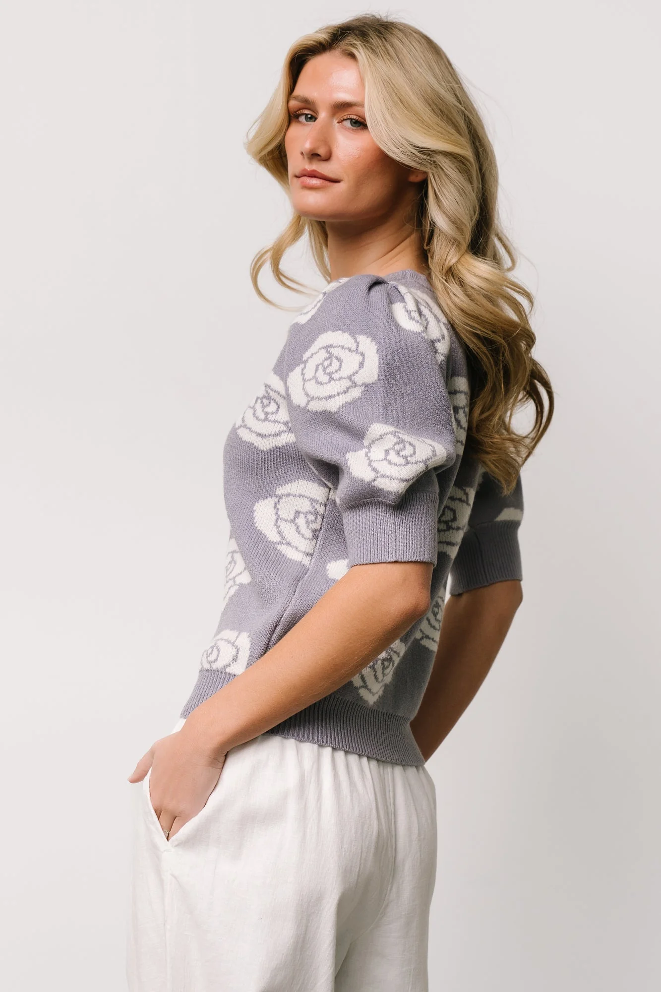 Belle Sweater Top | Dusty Lavender - Meetpaco