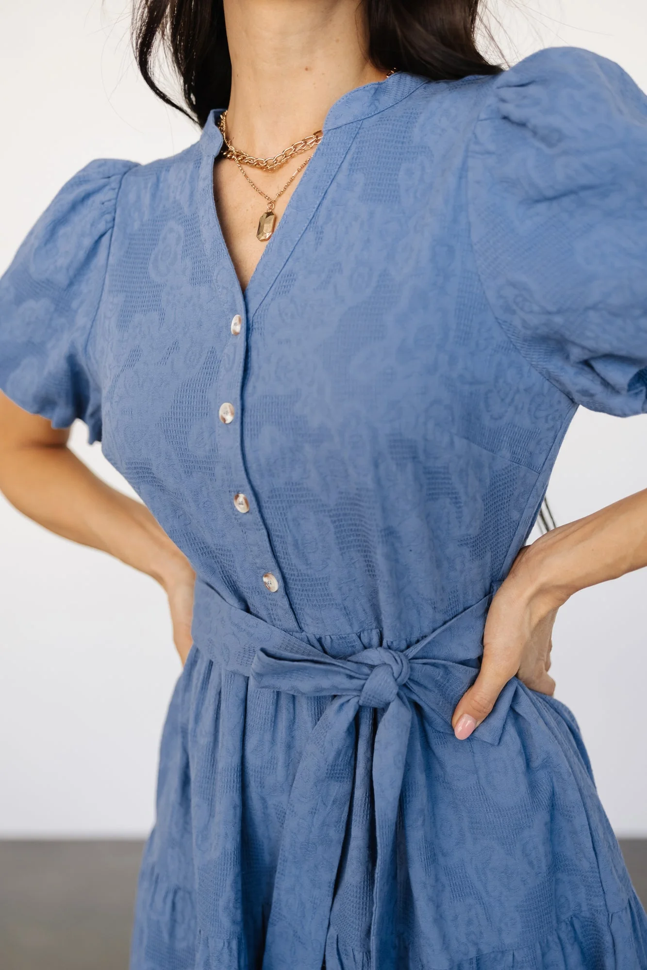 Philippa Midi Dress | Blue - Meetpaco