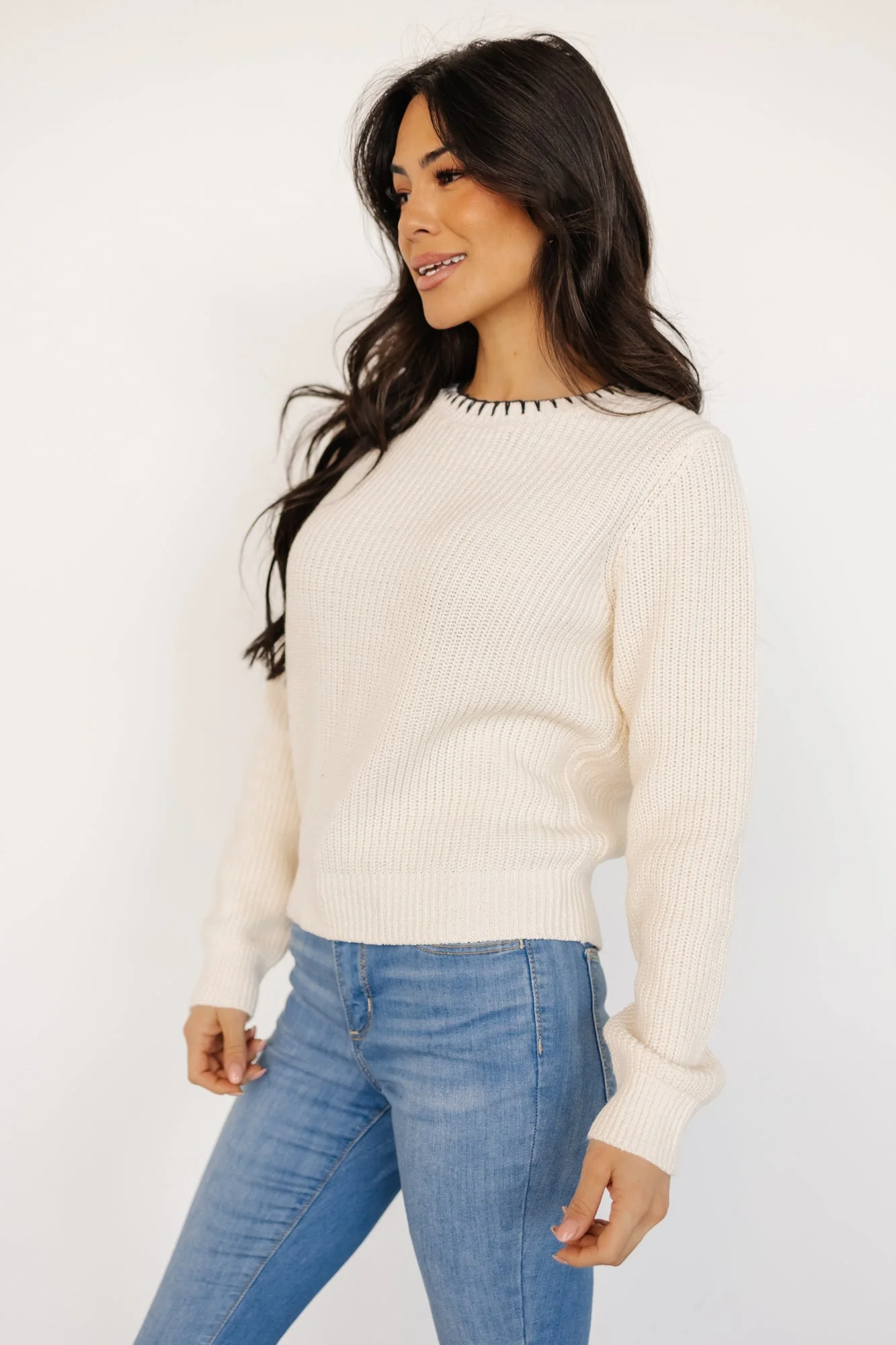 Alyssa Knit Sweater | Cream - Meetpaco