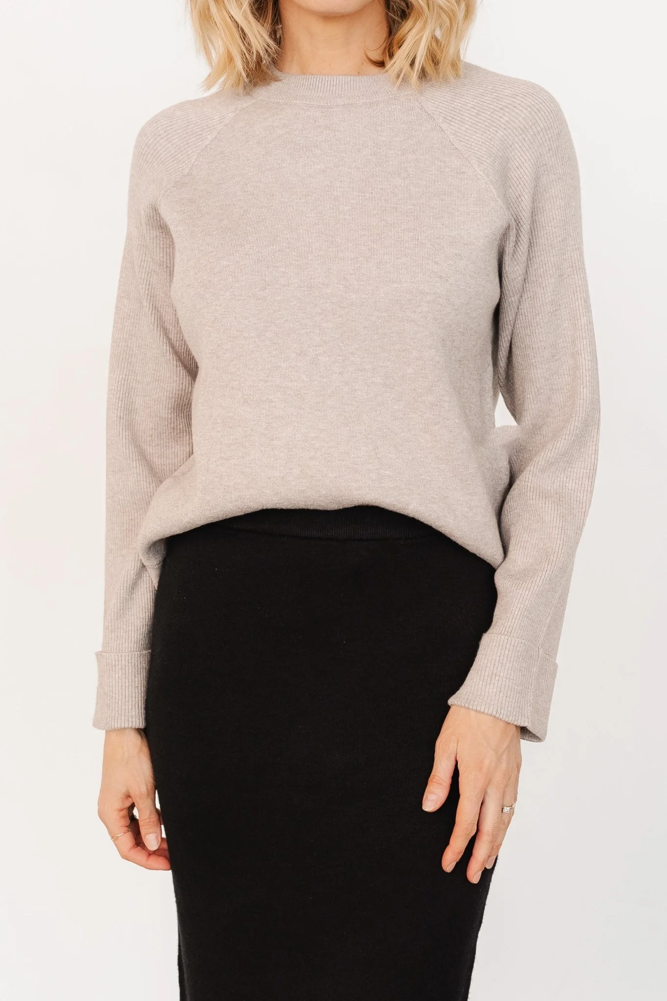 Alonso Knit Midi Skirt | Black - Meetpaco