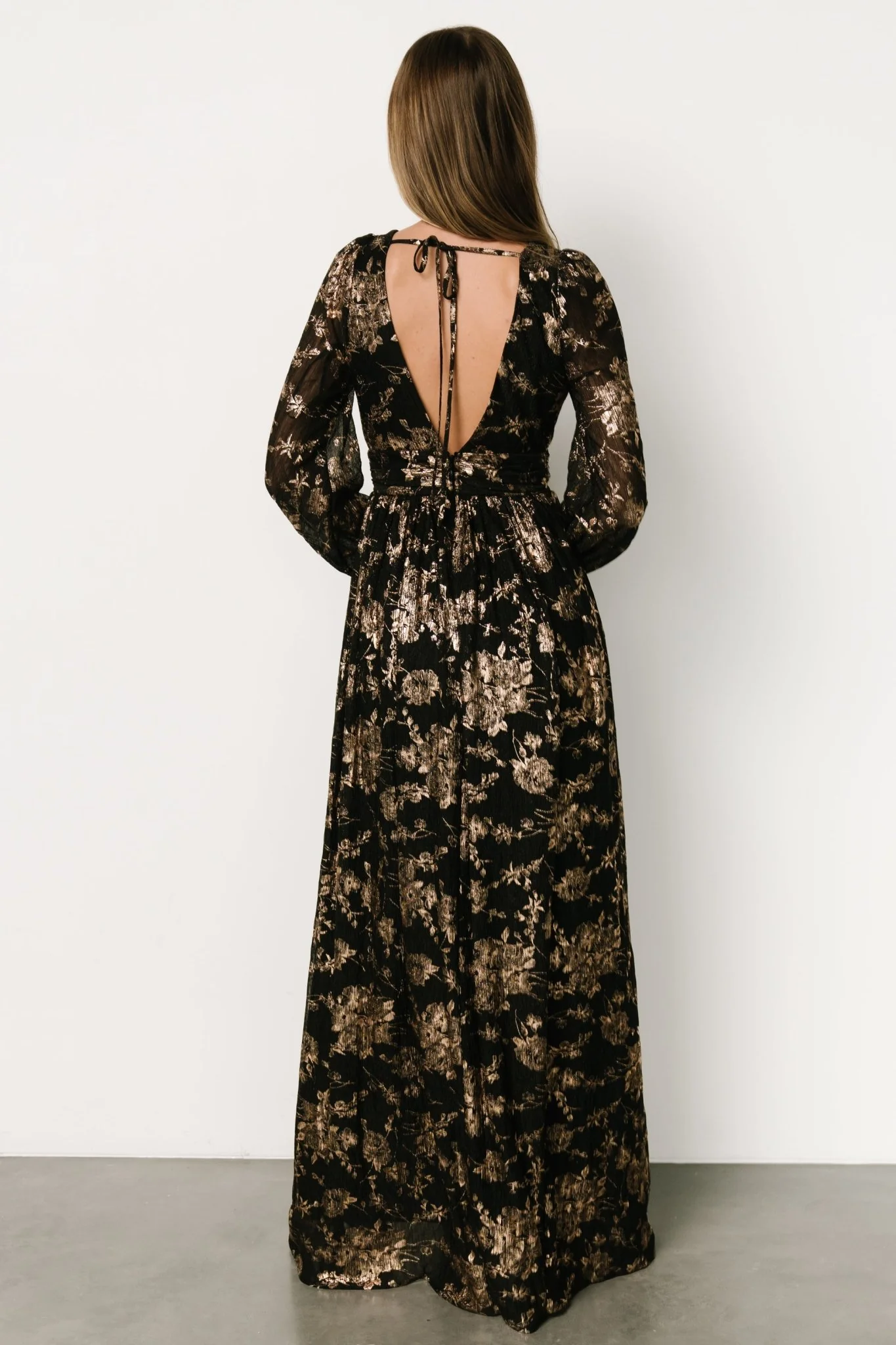 Charlene Maxi Dress | Black + Gold - Meetpaco