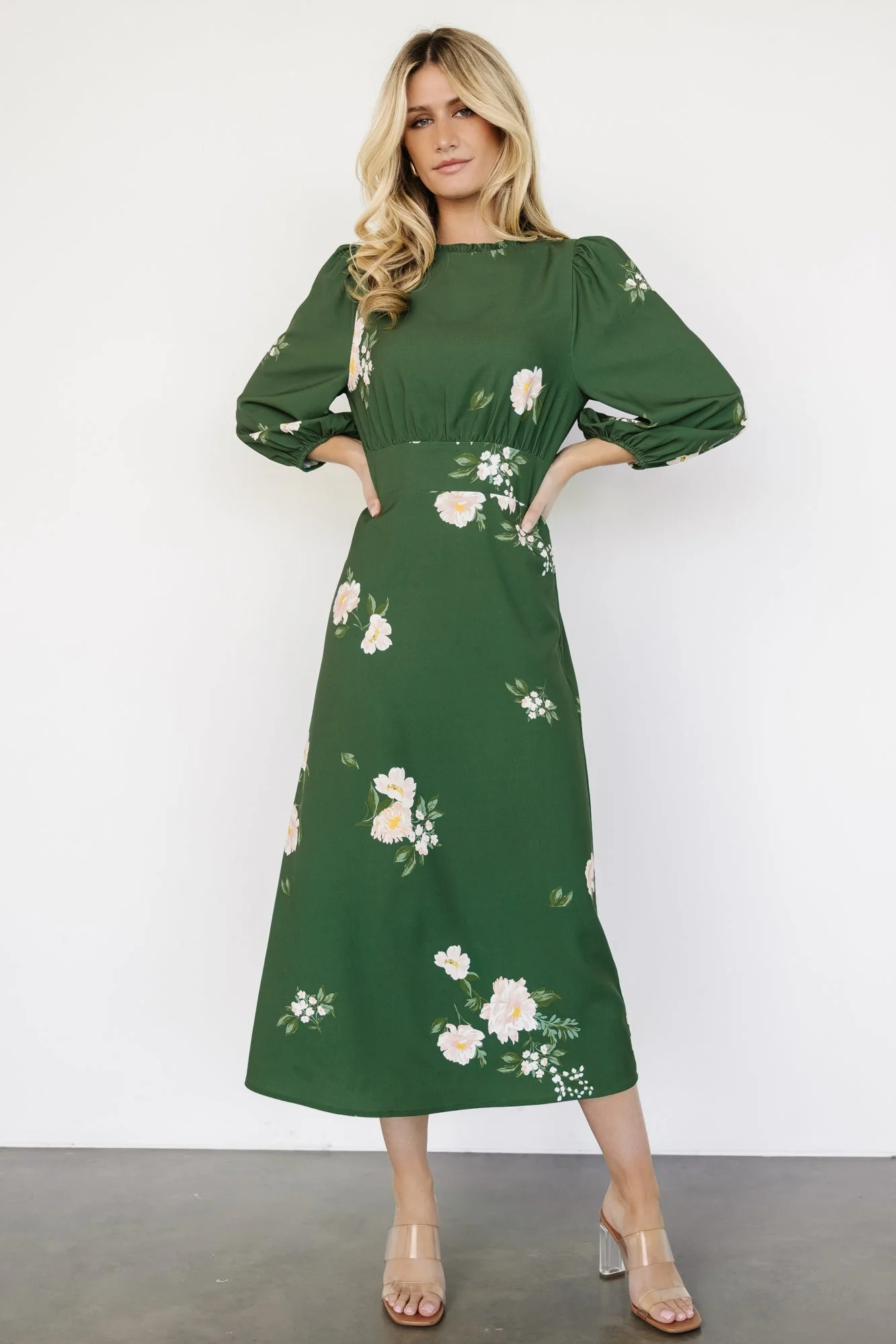 Karalie Maxi Dress | Green Floral - Meetpaco