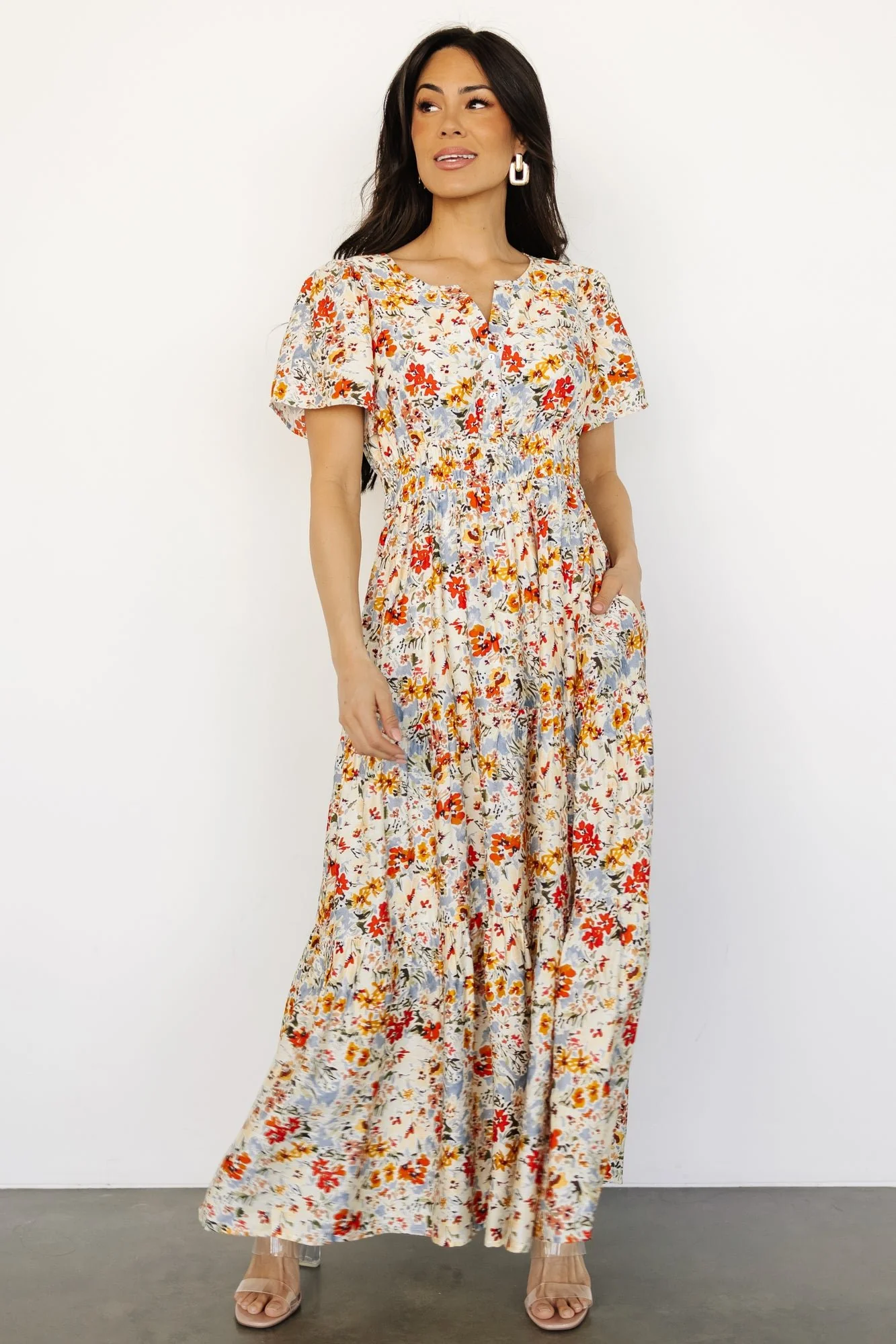 Claudia Maxi Dress | Multi Floral - Meetpaco