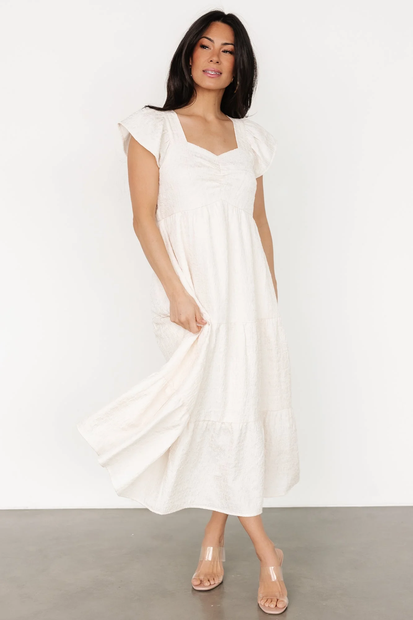 Kesler Midi Dress | Cream - Meetpaco