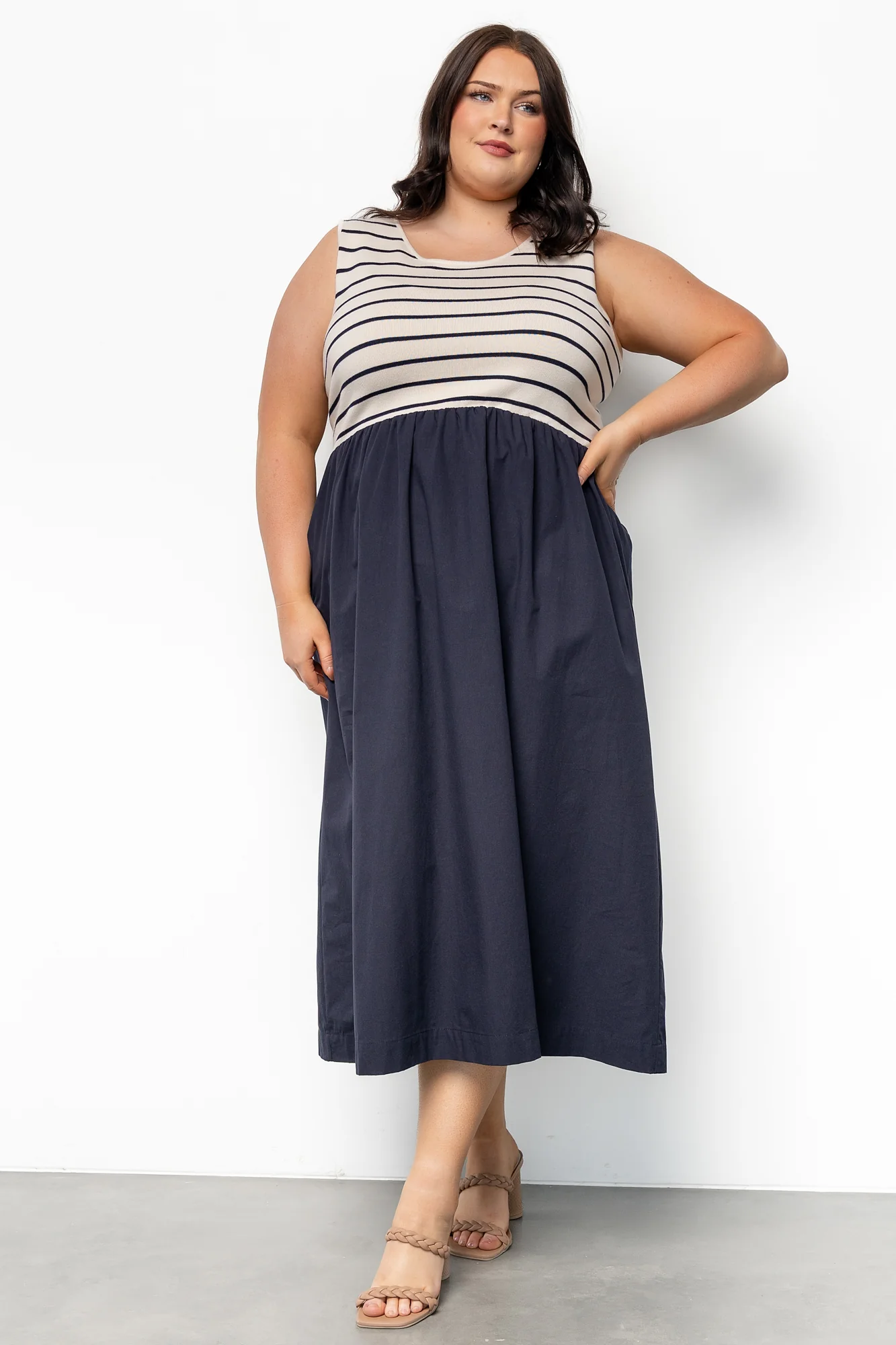 Nantucket Tank Dress | Navy Stripe - Meetpaco