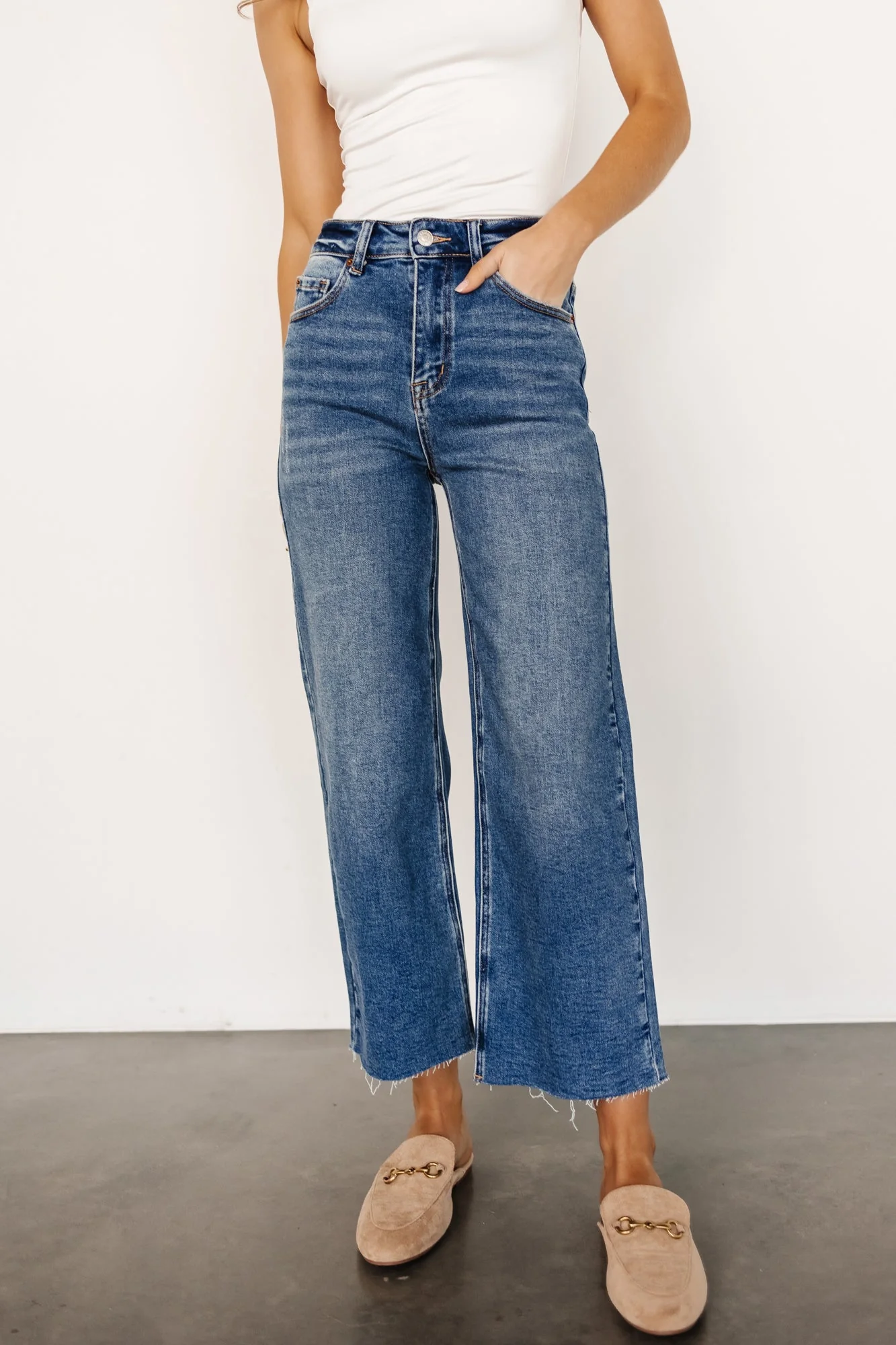 Kirby High Rise Wide Leg Jeans | Medium Wash - Meetpaco