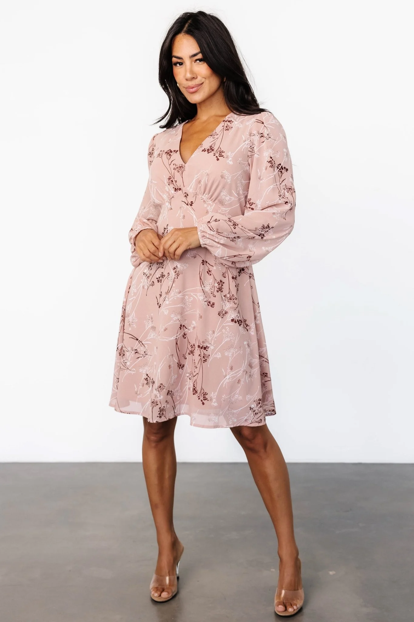 Rosalind Short Dress | Vintage Blush - Meetpaco