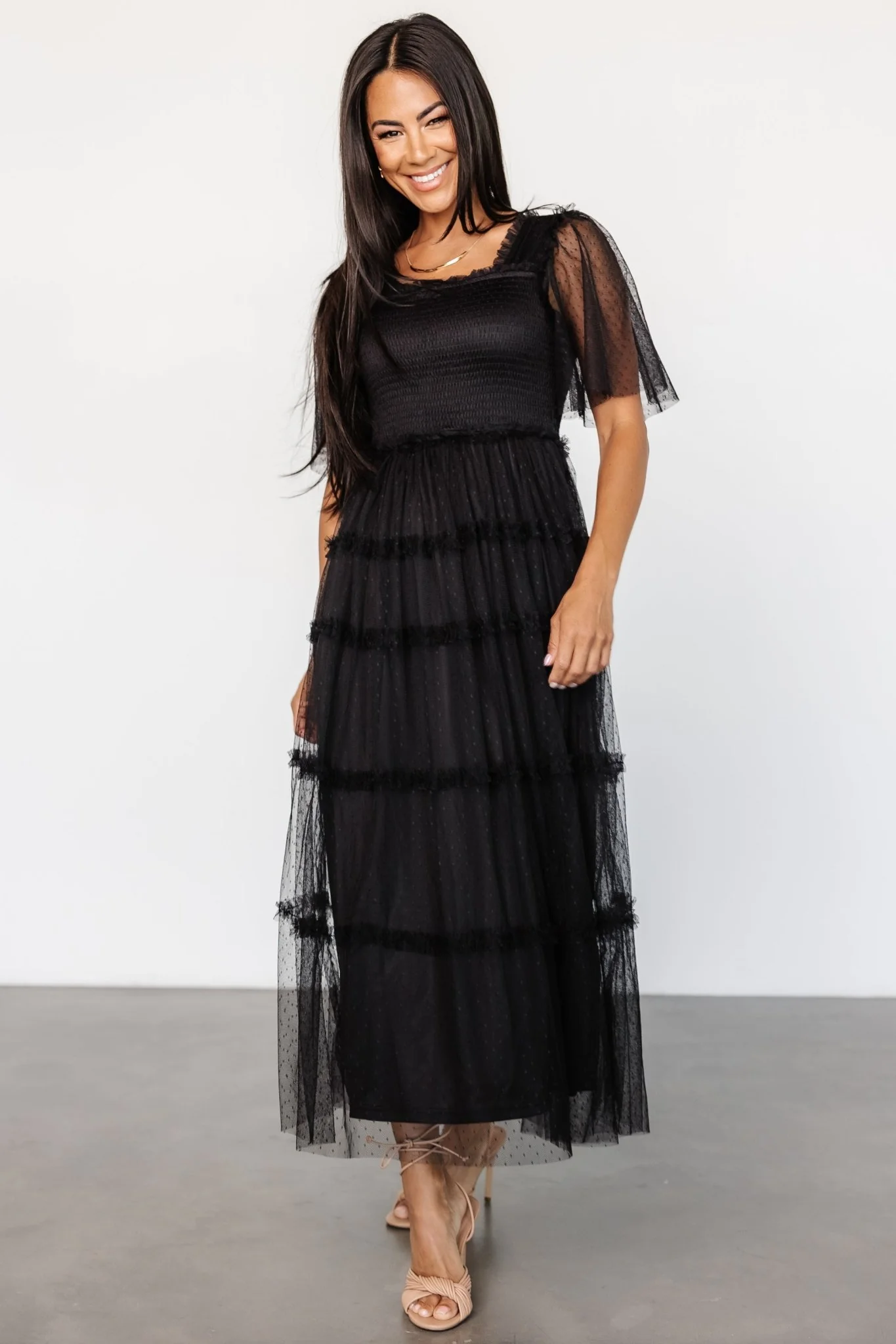 Bexley Tulle Dress | Black - Meetpaco