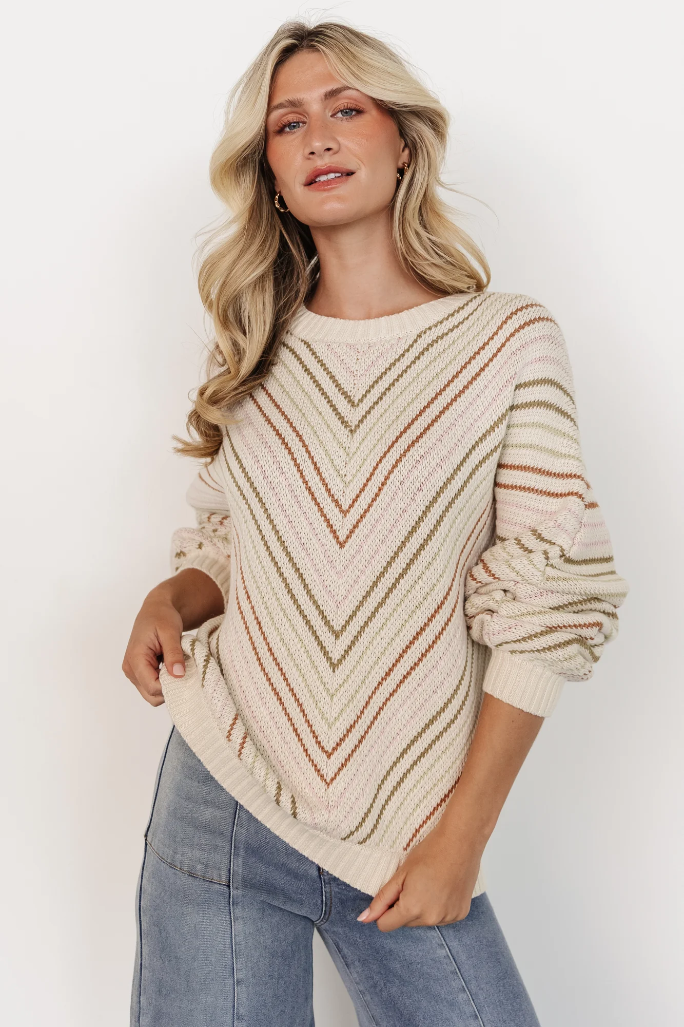 Tava Sweater | Ivory + Multi - Meetpaco