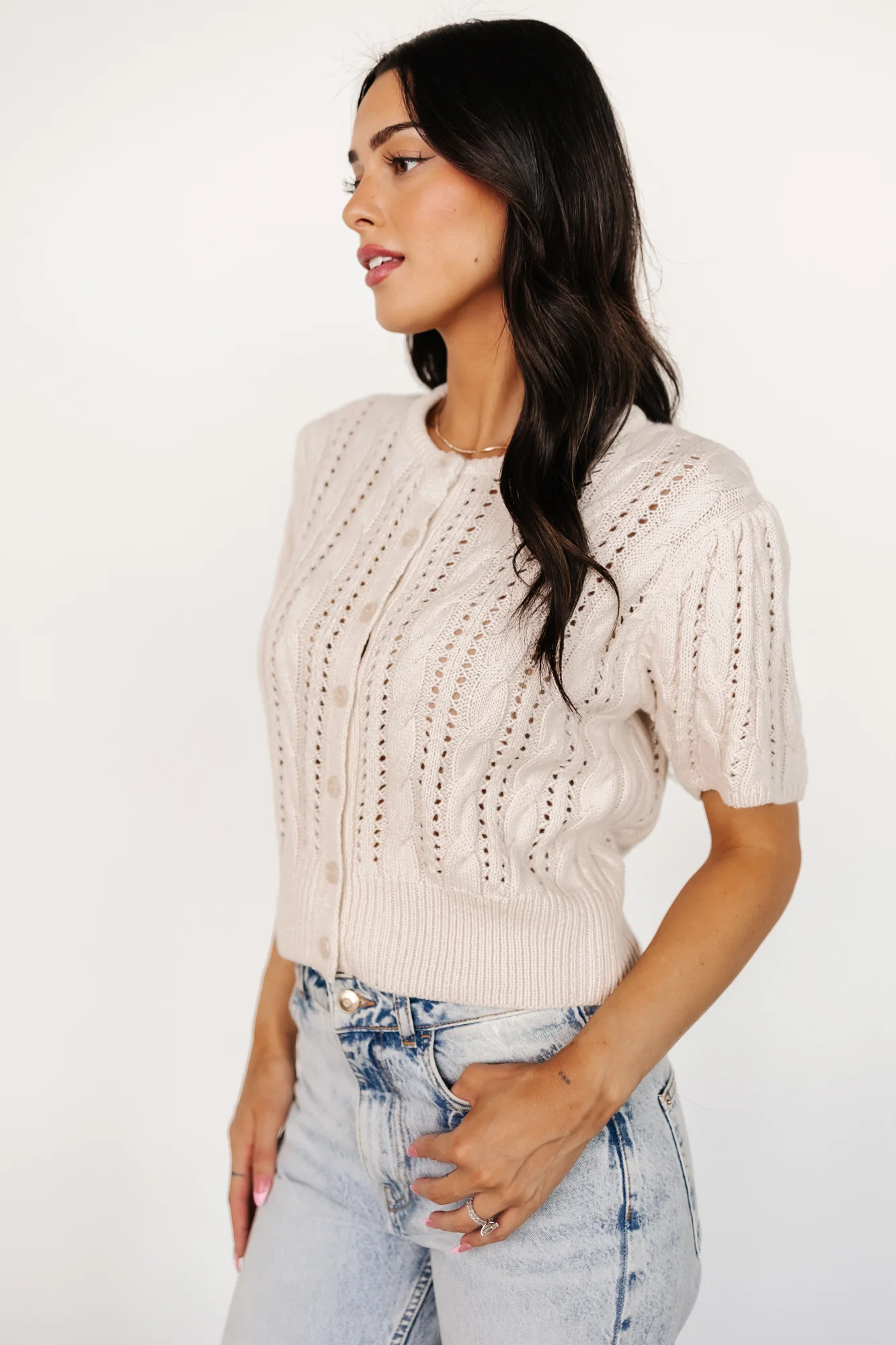 Darby Sweater Top | Cream - Meetpaco