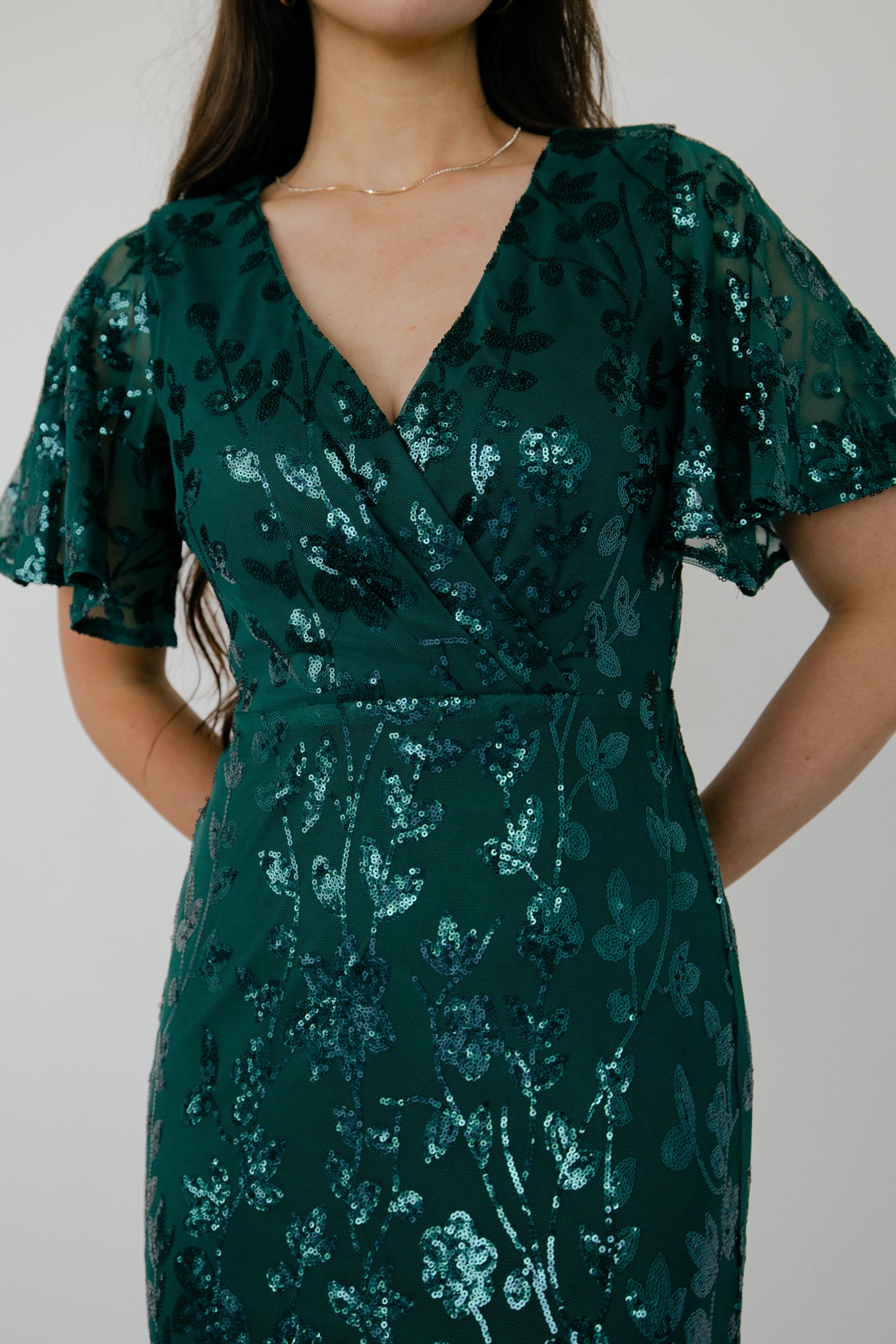 Esme Sequin Dress | Emerald - Meetpaco