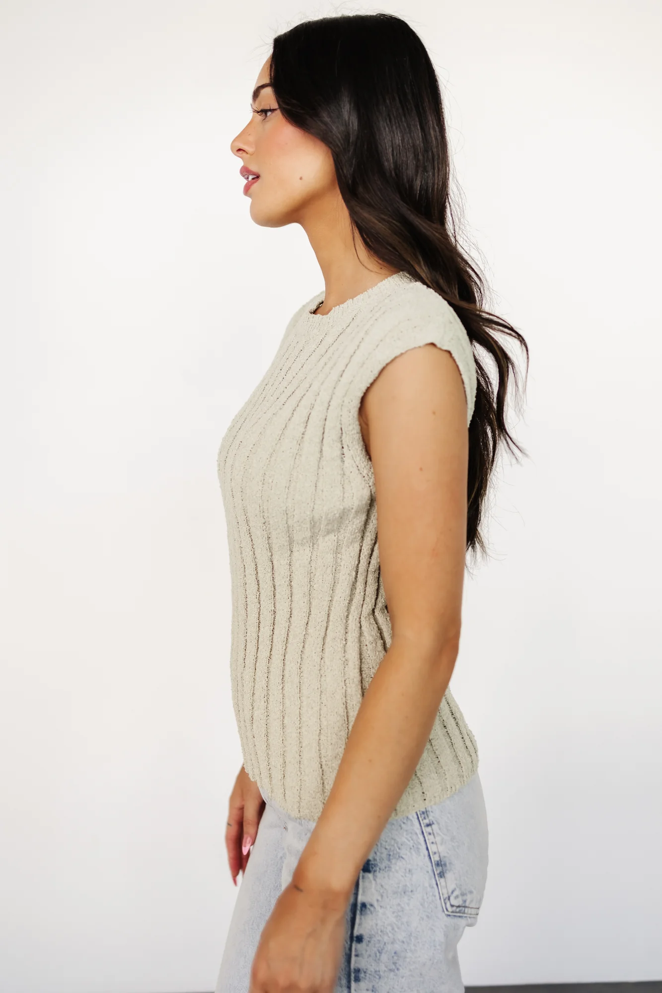 Dava Ribbed Top | Sage - Meetpaco