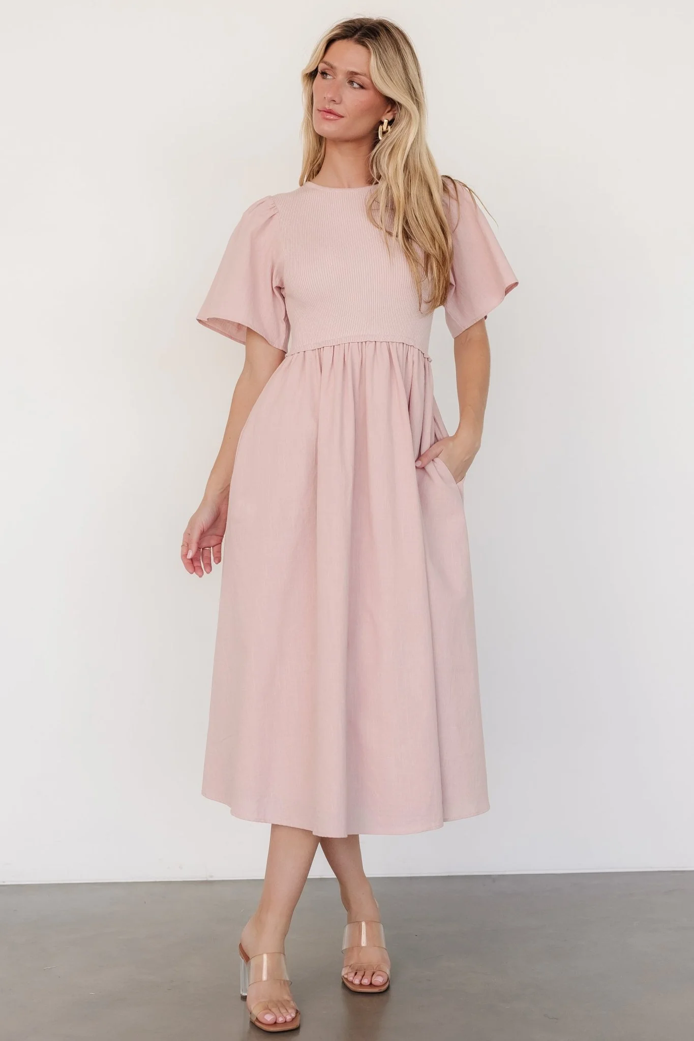 Cici Sweater Dress | Dusty Rose - Meetpaco