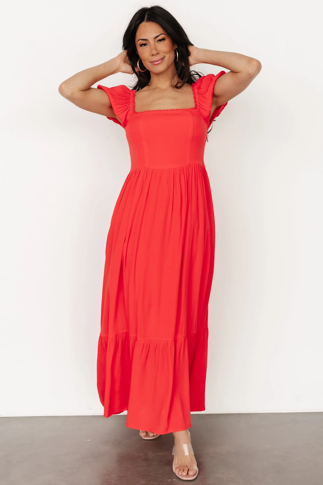Ilona Maxi Dress | Cherry Red - Meetpaco