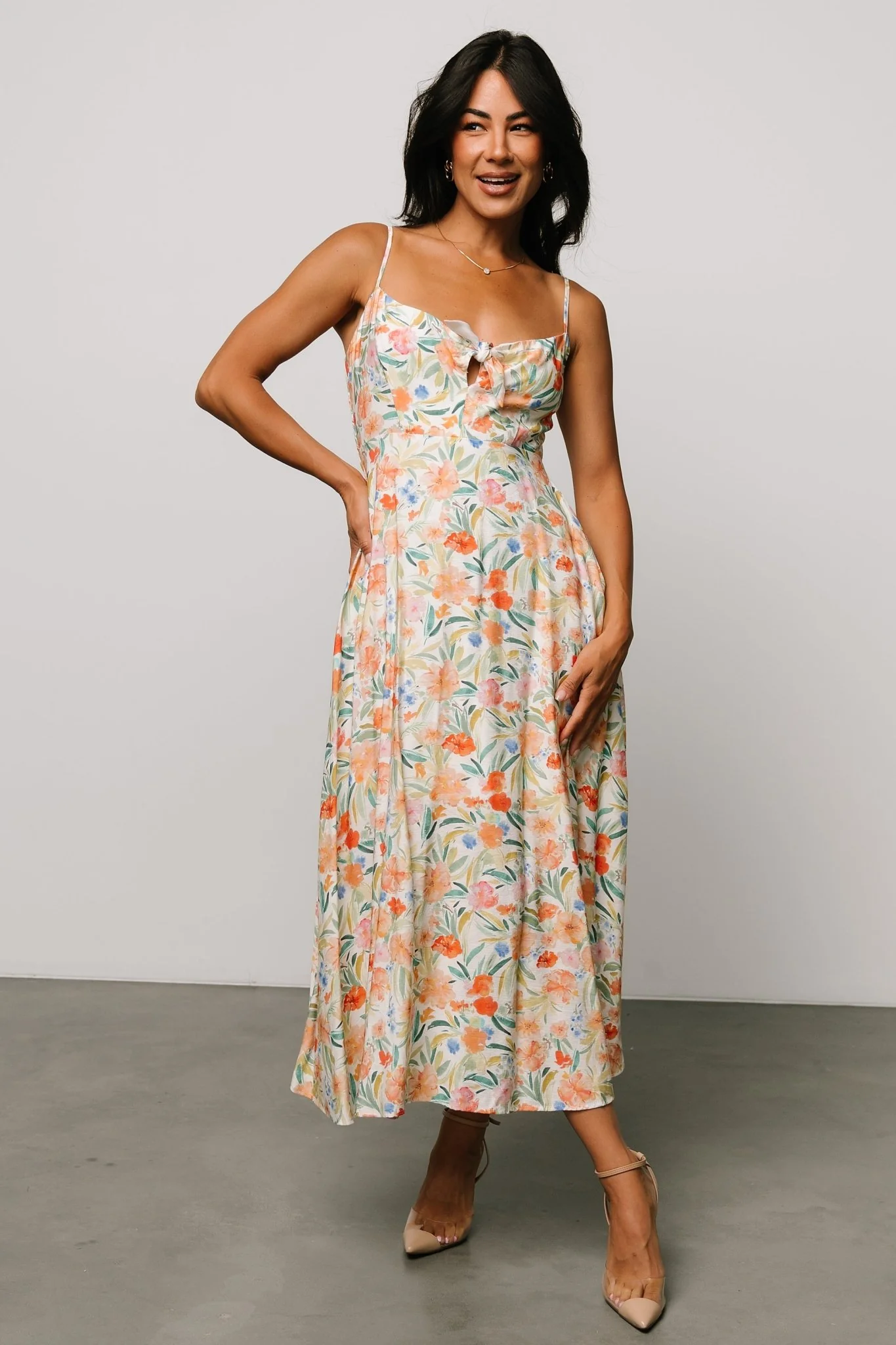 Calista Midi Dress | Multi Floral - Meetpaco